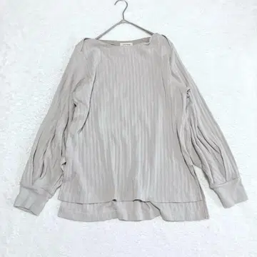 앤드 마이라 and myera 리브 니트 긴팔 M 보트넥 슬릿