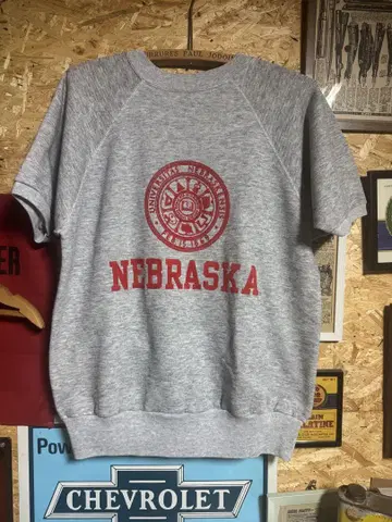 NEBRASKA 래글런 반팔 맨투맨 벨바신 70s