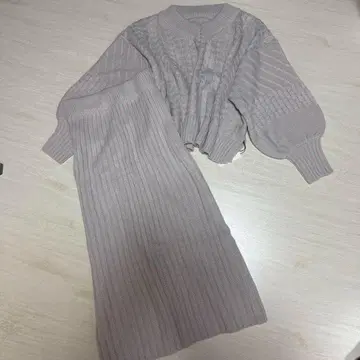 케이블 니트  셋업 상하의