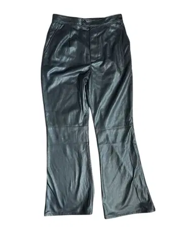 27. 블랙 가죽 플레어 팬츠 사이즈 2