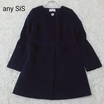 애니시스 코트 네이비 사이즈 3 노카라 집업 아우터