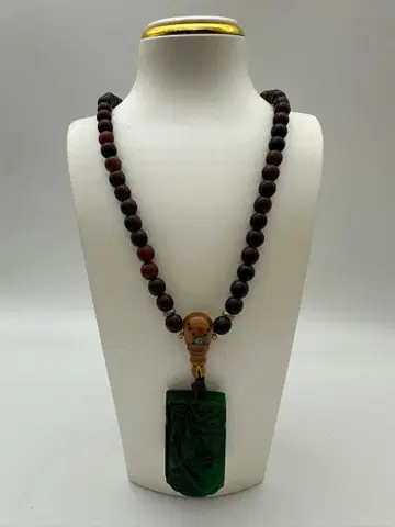 천연 야산 거북이 등껍질 황금 내갑 목걸이 액세서리 108알 [희소품]