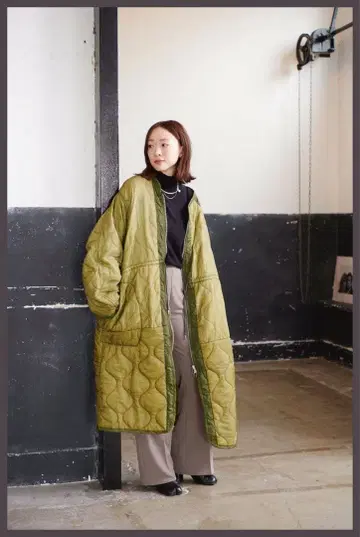 [ bonum x mihonojiri ] 퀼팅 라이너 리메이크 코트