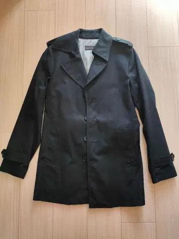 MORGAN HOMME 블랙 체스터 코트