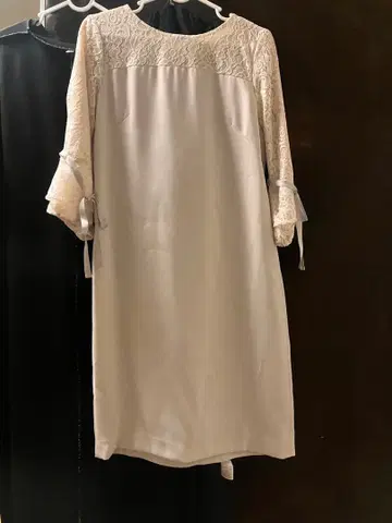 라이트 그레이 7부 소매 원피스 9AR