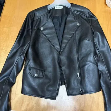 PLST 블랙 라이더 자켓