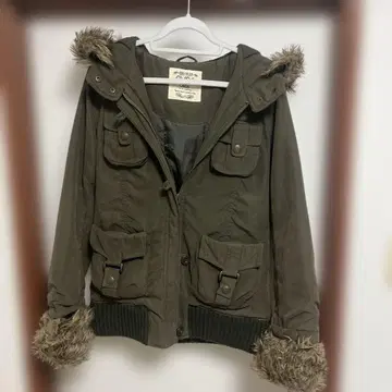 y2k 후드 부착 밀리터리 자켓