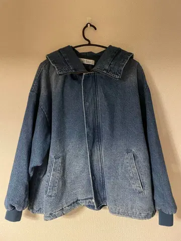 Jih Nunc 지눙크 빅 후드 데님 블루종 데님 자켓