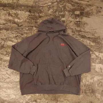 Champion ECO 자수 로고 후드티 차콜 그레이 3XL