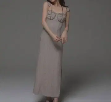 MELT THE LADY 더블 스트랩 드레스 베이지 브라운