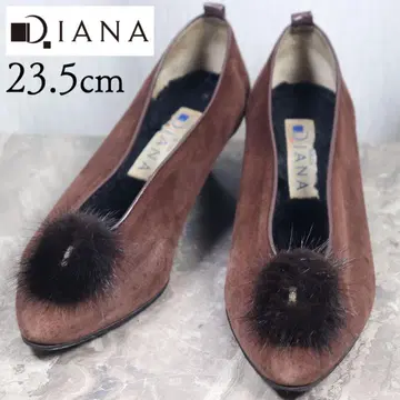 다이애나 23.5 펌프스 스웨이드 퍼 비쥬 브라운