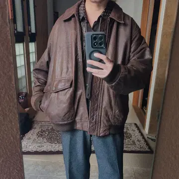 McGREGOR 가죽 자켓 플라이트 자켓