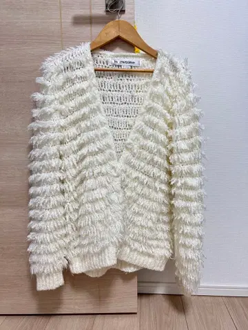 le sweater 프린지 샤기 가디건 코트