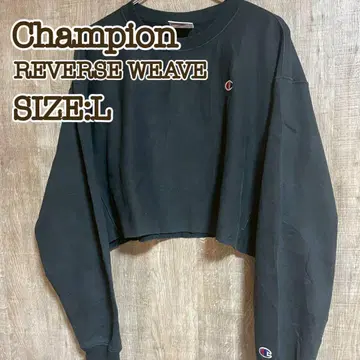 Champion REVERSE WEAVE 스웨트 L 블랙 숏 기장