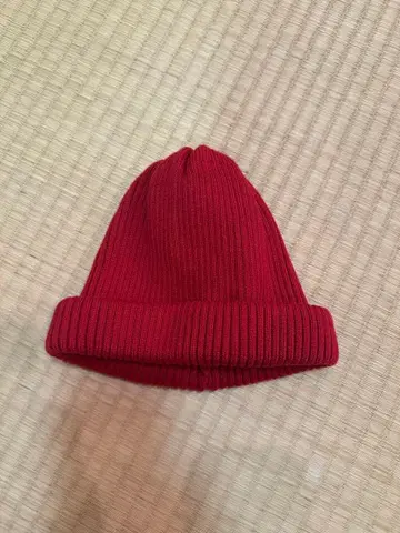 로토토 코튼 롤업 비니 빨간색