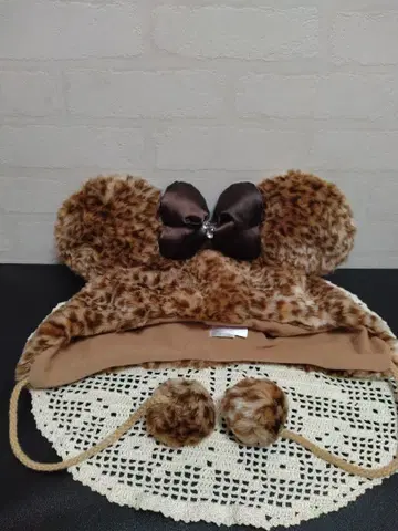 디즈니 미니 레오파드 무늬 팬캡 구형