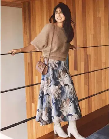 [새상품급] 마이 스트라다 롱 플레어 스커트