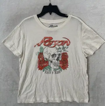 Poison 스컬 장미 T셔츠 반팔