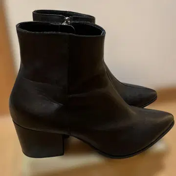 아소스 asos 천연 가죽 블록 힐 부츠 힐 약 7cm