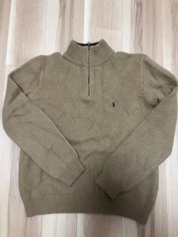 폴로 하이넥 니트 베이지