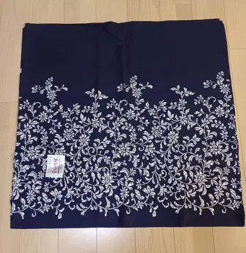 네이비 꽃무늬 보자기 순면 100% 10장 세트