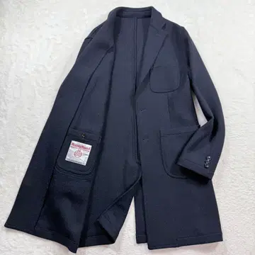 새상품급 빔즈 해리스 트위드 콜라보 체스터 코트 헤링본 L