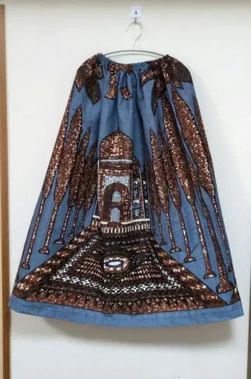 아프리칸 롱 개더 스커트 궁전 No.307