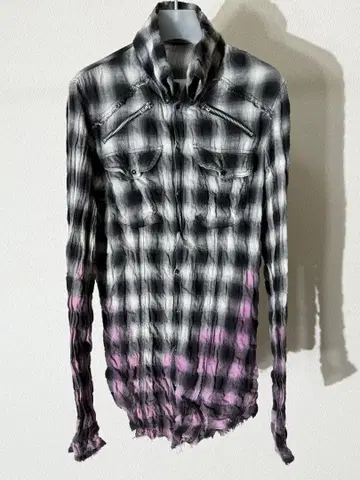 LGB 루그랑 블루 그라데이션 체크 셔츠