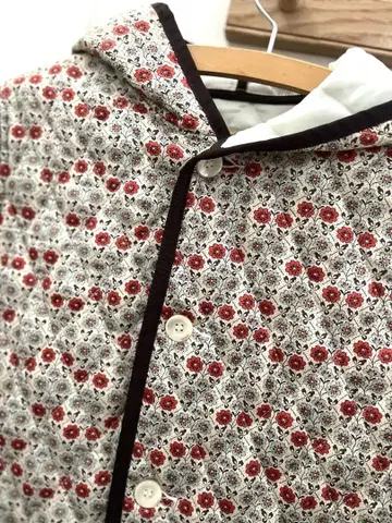 BEAMS BOY 빔즈 꽃무늬 퀼팅 자켓 후드 부착