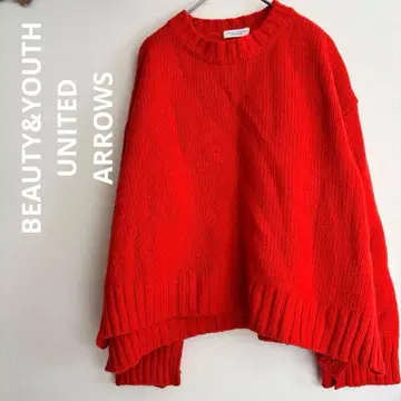 BEAUTY&YOUTHUNITEDARROWS 울 100% 니트 레드