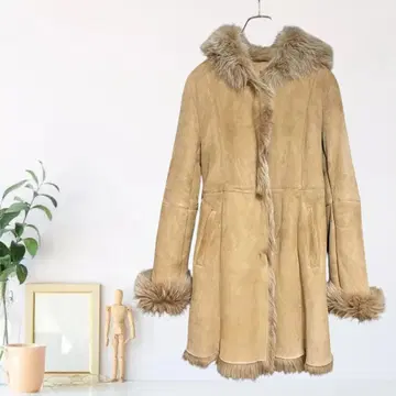 zS26 [ S ] 무스탕 코트 퍼 스웨이드 보아 시어링