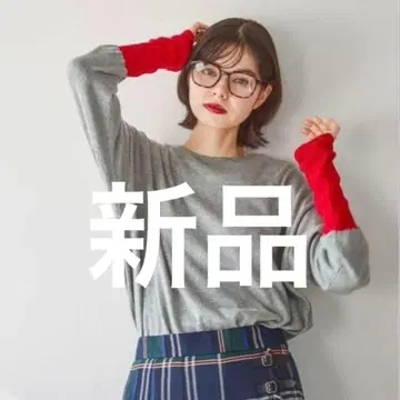 새상품 niko and - 니코앤드 캐시미어 혼방 배색 니트 풀오버