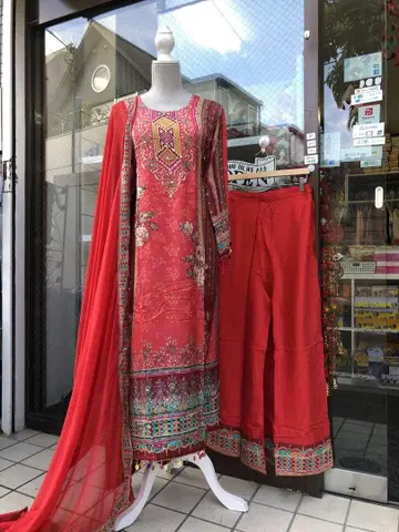 쿠르타, 팬츠, 숄 (3점 세트)