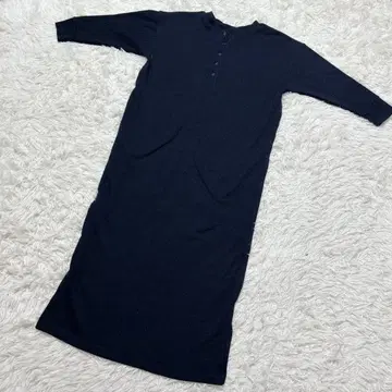 [ c6484 ] eversince 원피스 무릎 기장 긴팔 네이비