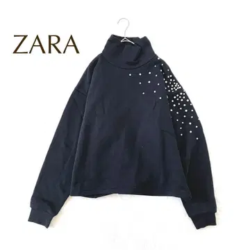 자라 [ S ] 니트 하이넥 캐주얼 드롭 숄더 심플 무지