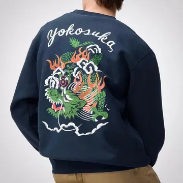 [ 3XL ] 헤비 웨이트 맨투맨 풀오버 [ 요코치 히로미치 ]