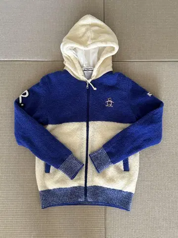 Munsingwear 플리스 블루/크림 플리스 아우터 골프 L