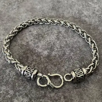 멕시칸 주얼리 실버 빈티지 팔찌 뜨개질 체인