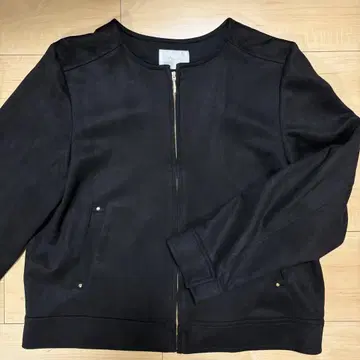 grove 월드 노카라 자켓 스웨이드 블랙 새상품