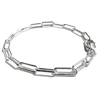 Sterling Silver Trombone Chain Bracelet