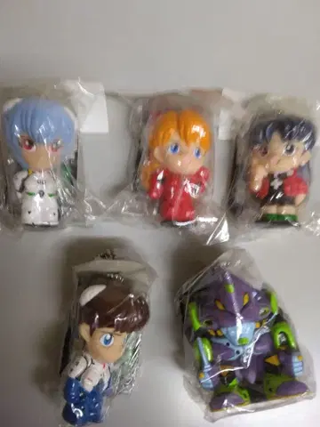 신세기 에반게리온 소프트 비닐 피규어 5개 세트 미개봉 새상품