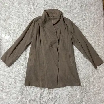 Liliane Burty 여성용 코트 L 프론트 오픈 브라운 리리안