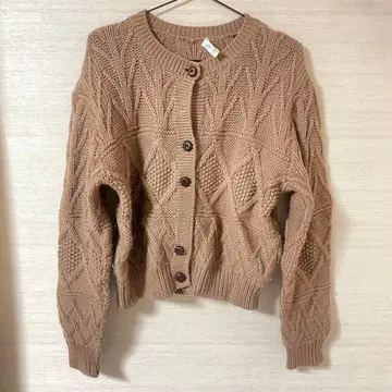 베이지 니트 가디건 니트 가디건 S