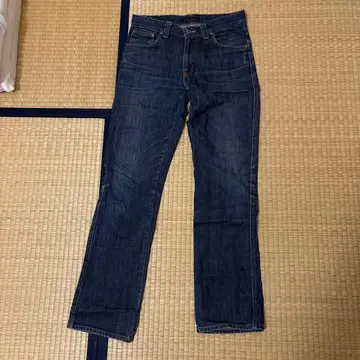 누디진 스트레이트 데님 다크 블루