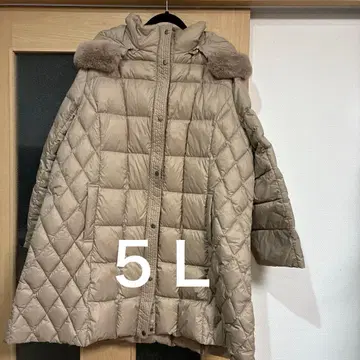 베이지 퀼팅 롱 코트 노안느 빅 사이즈 5L