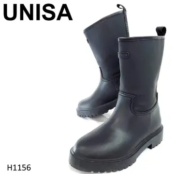 우니사 통굽 엔지니어 레인부츠 워터프루프 블랙 36 23 러버