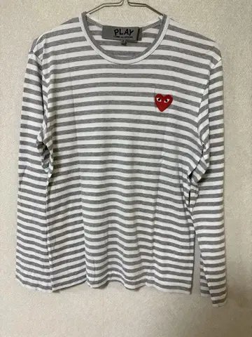 [ 아오야마점 한정판 ] PLAY 스트라이프 긴팔 티셔츠