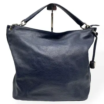 컨디션 최상 FURLA 훌라 숄더백 숄더 가죽 네이비 블루