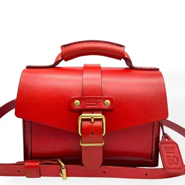 미사용급 레어 HERZ 헬츠 콜라주 백 숄더 백 레드