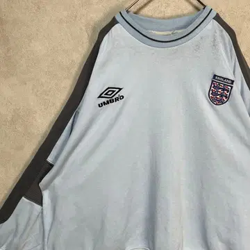 구제 의류 90s 엄브로 잉글랜드 맨투맨 트레이닝복 그레이 블루